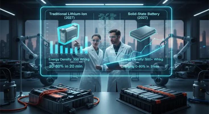 Comparing Solid-State Battery Energy Density and Charging Speeds vs. Traditional Lithium-Ion for 2027 EV Models