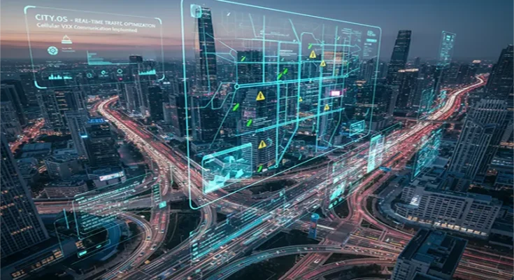 Implementing Cellular V2X Communication for Real-Time Traffic Optimization in Smart City Grids