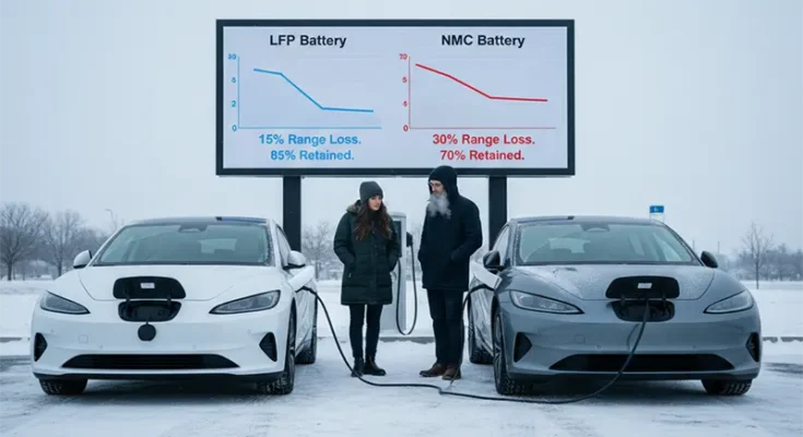 The Winter Freeze: Real-World Range Degradation in Pre-Owned 2024 EVs (LFP vs. NMC)
